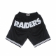 pantaloncino tipo basket uomo nfl big face 30 fashion short oakrai BLACK/ORIGINAL TEAM COLORS