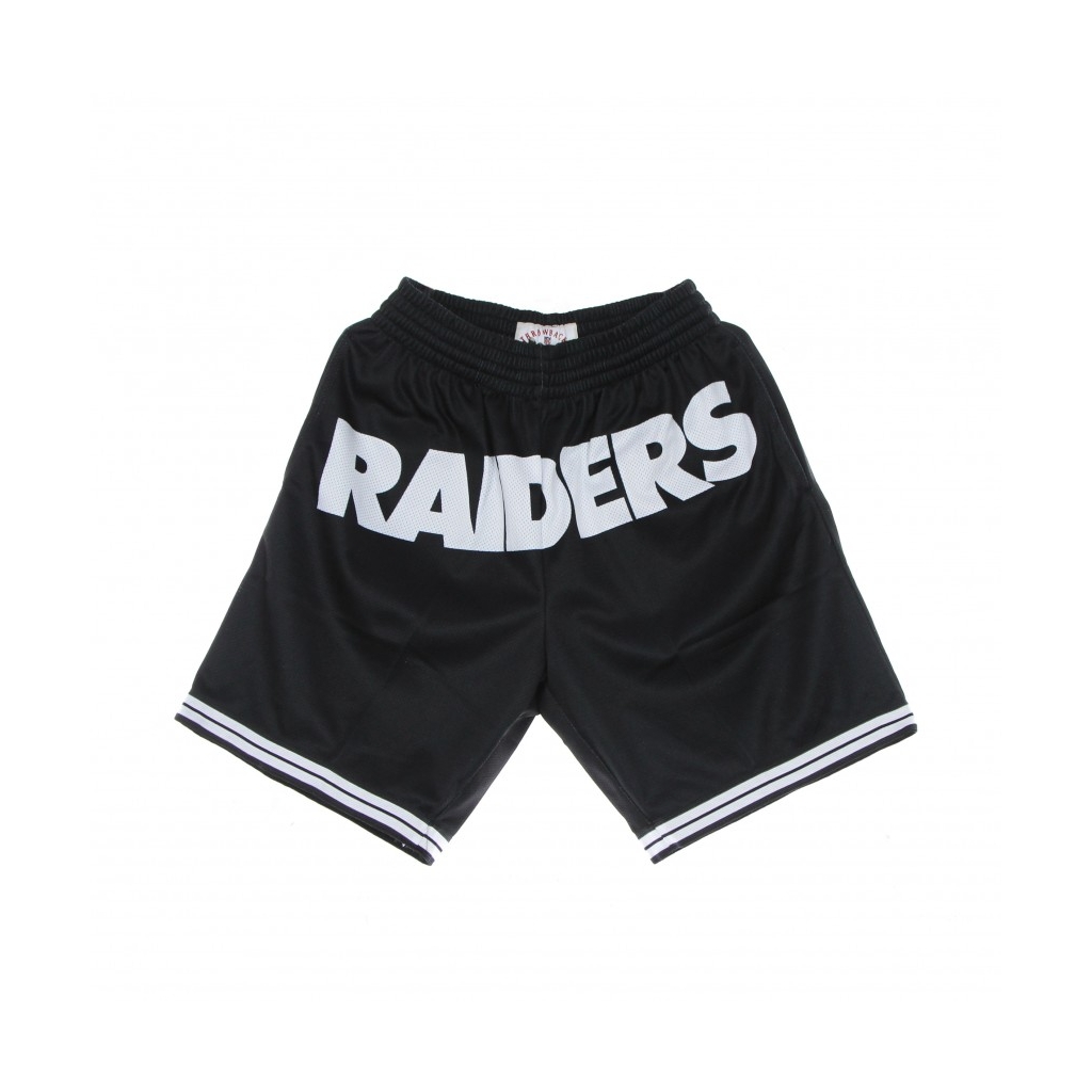 pantaloncino tipo basket uomo nfl big face 30 fashion short oakrai BLACK/ORIGINAL TEAM COLORS