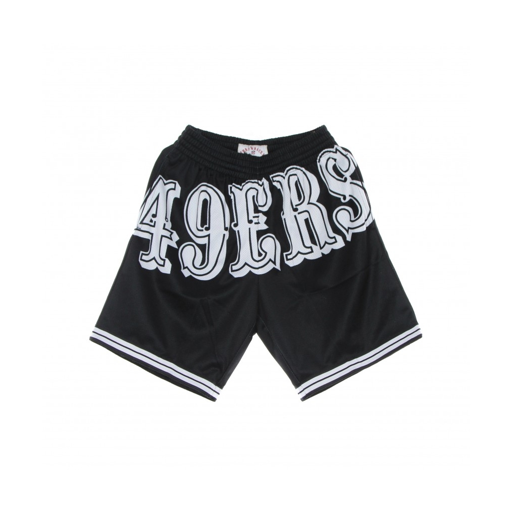 pantaloncino tipo basket uomo nfl big face 30 fashion short saf49e BLACK/ORIGINAL TEAM COLORS