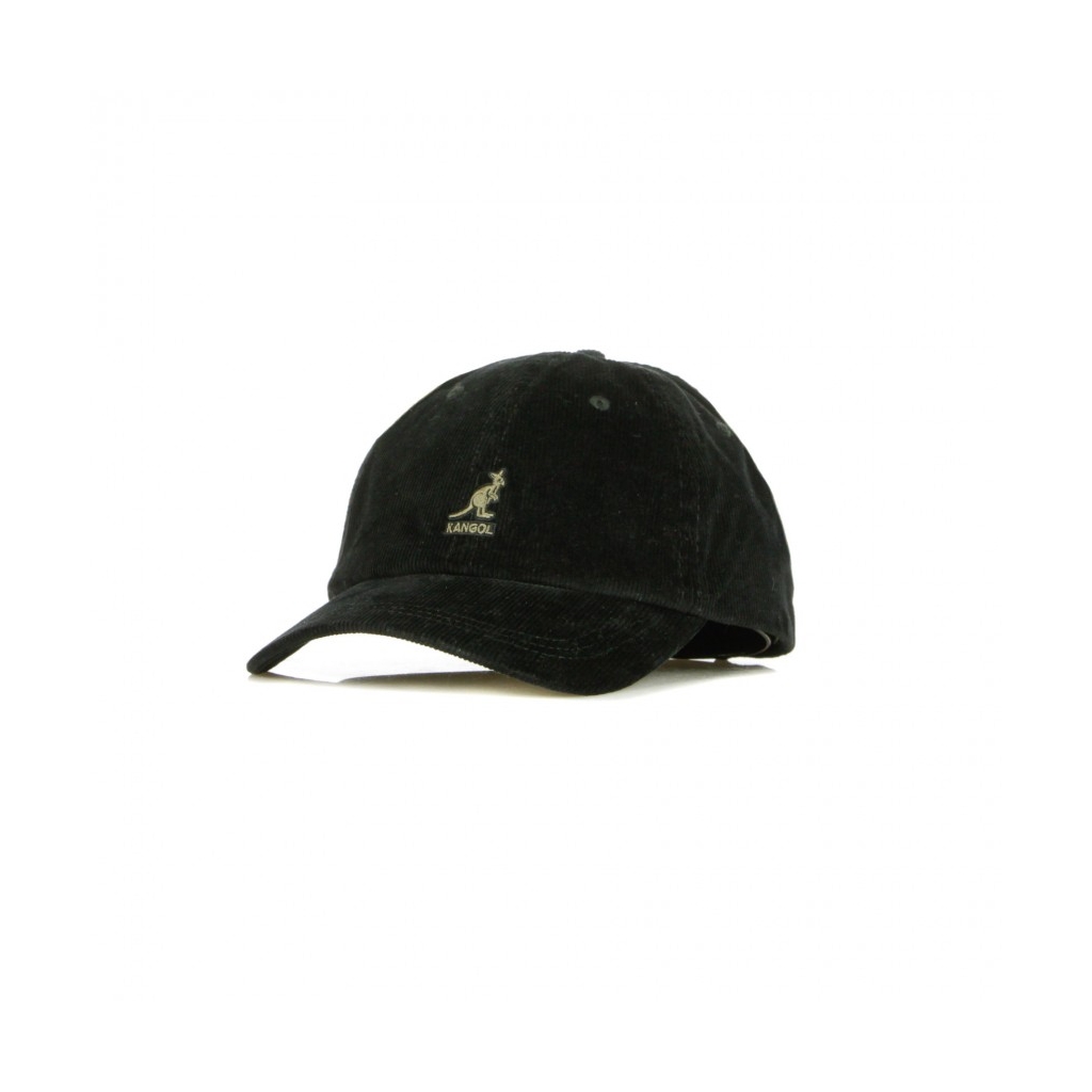 cappellino visiera curva uomo cord baseball BLACK