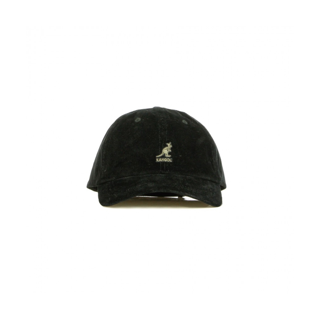 cappellino visiera curva uomo cord baseball BLACK