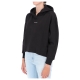 Felpa Calvin Klein Jeans Donna Micro Branding Hoodie BEH CK BLACK