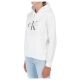 Felpa Calvin Klein Jeans Donna Reptile Monogram Hoodi YAF BRIGHT WHITE