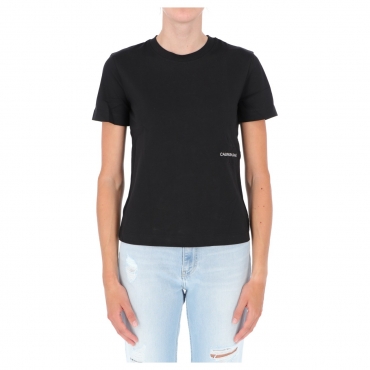 Tshirt Calvin Klein Jeans Donna Off Placed Monogram BEH CK BLACK