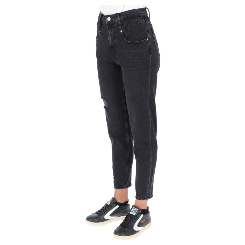 Jeans Calvin Klein Jeans Donna Mom Jeans Denim Black 1BY DENIM BLACK