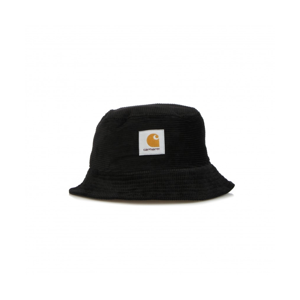 cappello da pescatore uomo cord bucket hat BLACK