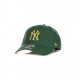 cappellino visiera curva uomo mlb metallic snapback neyyan DARK GREEN/GOLD