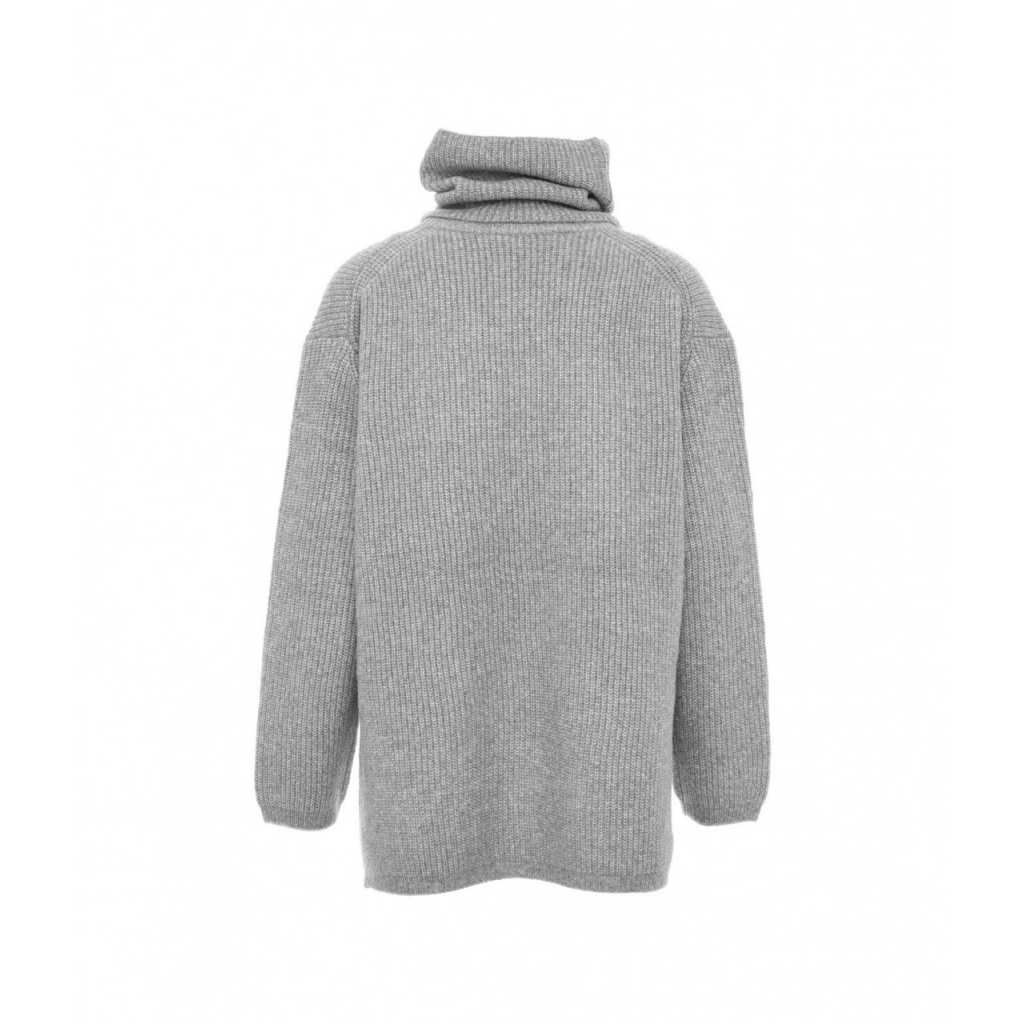 Maglione con collo rimovibile grigio