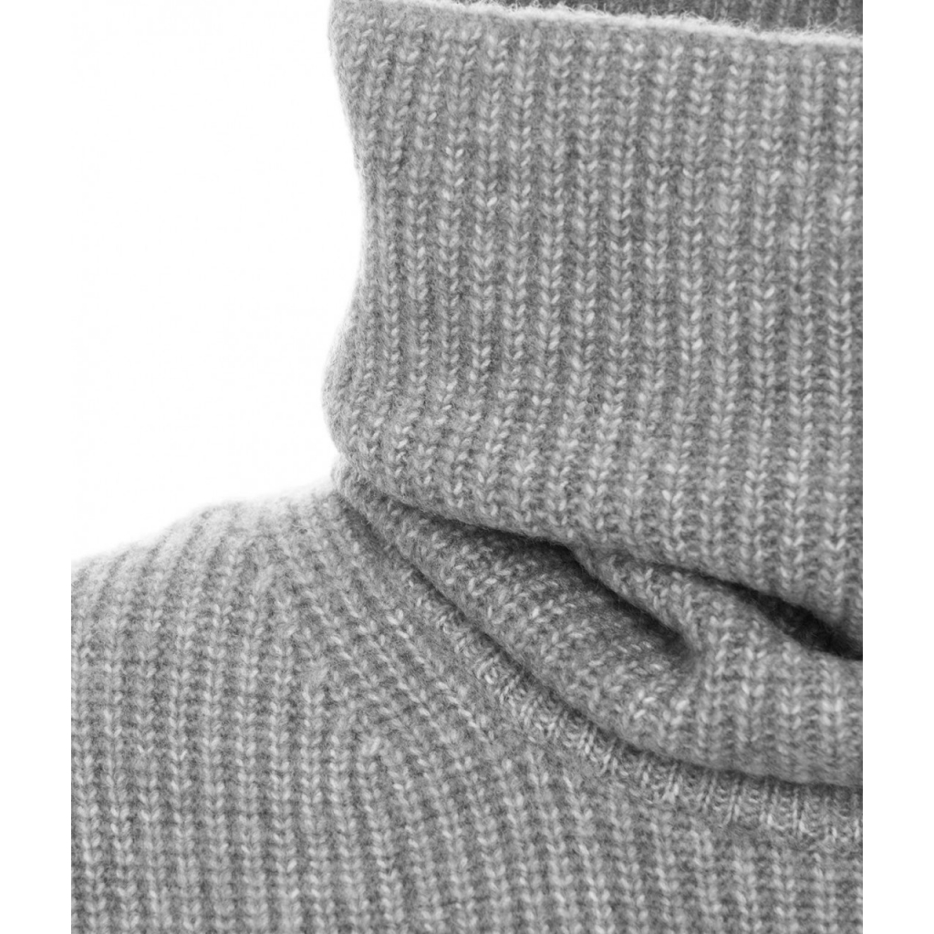 Maglione con collo rimovibile grigio