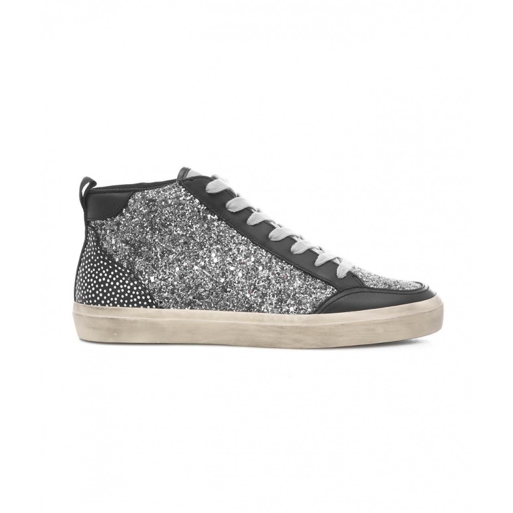 Shimmer Pearl Sneakers by Liv and Mia, Silver / 9
