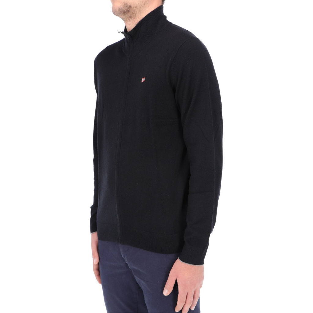 Maglia Napapijri Uomo Damavand Full Zip Lana 100 041 BLACK