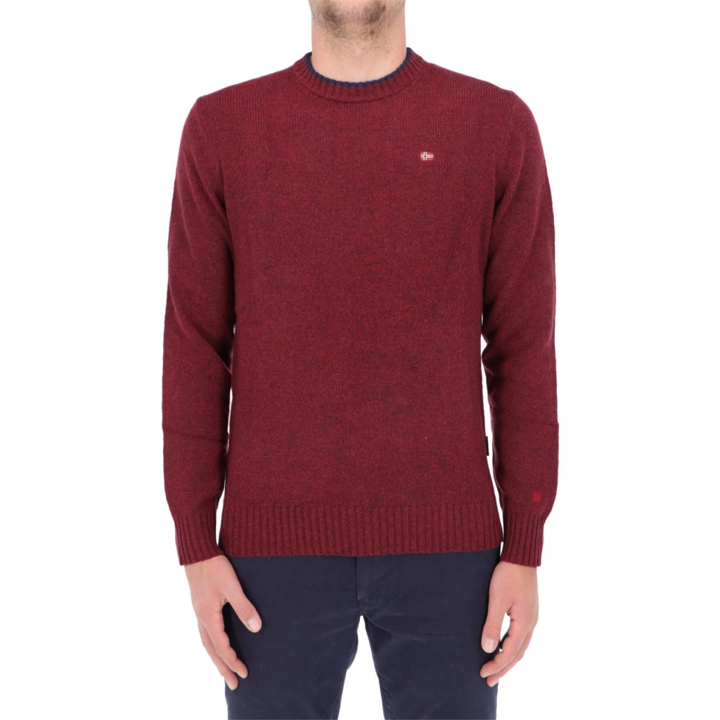 Maglia Napapijri Uomo Dain C Lana Shetland Girocollo R54 AMARANTH