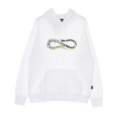 felpa cappuccio uomo scarful hoodie WHITE