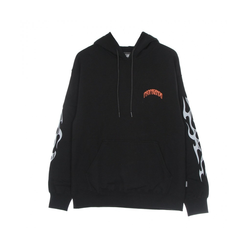 felpa cappuccio uomo skeleton hoodie BLACK