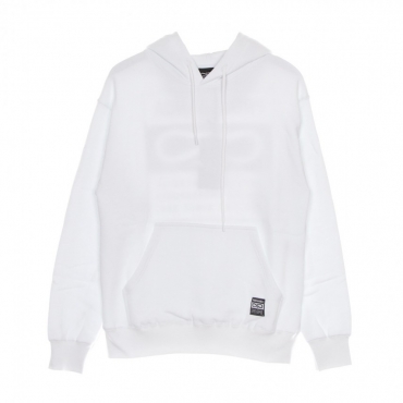 felpa cappuccio uomo label hoodie WHITE