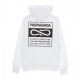 felpa cappuccio uomo label hoodie WHITE