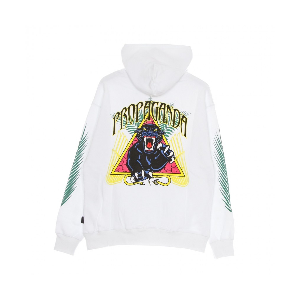 felpa cappuccio uomo panther hoodie WHITE