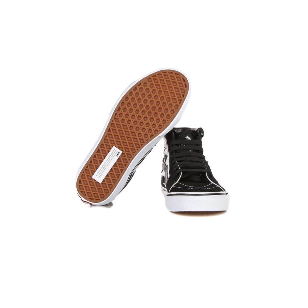 scarpa alta uomo sk8-hi flame BLACK/WHITE