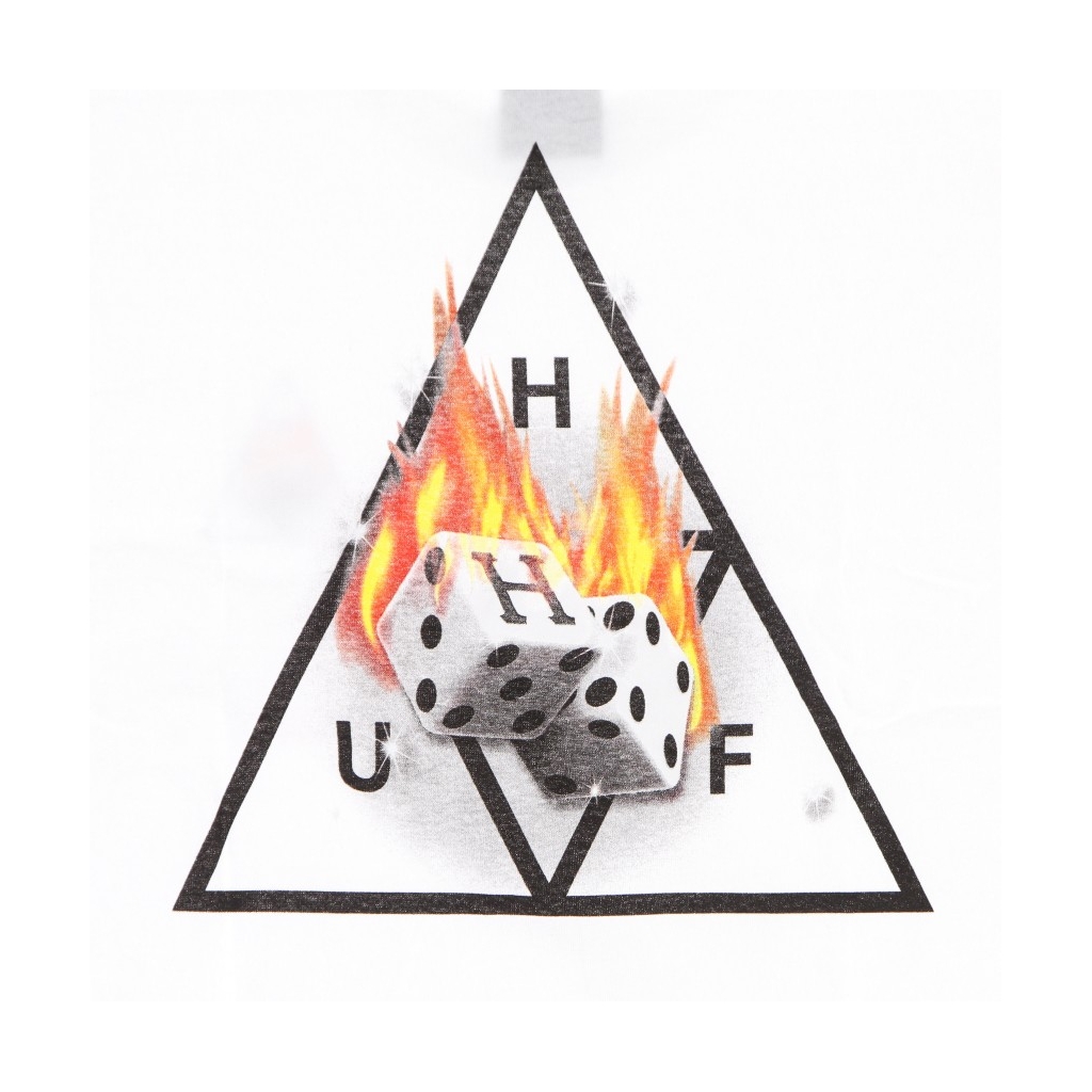 maglietta uomo hot dice triple triangle tee WHITE