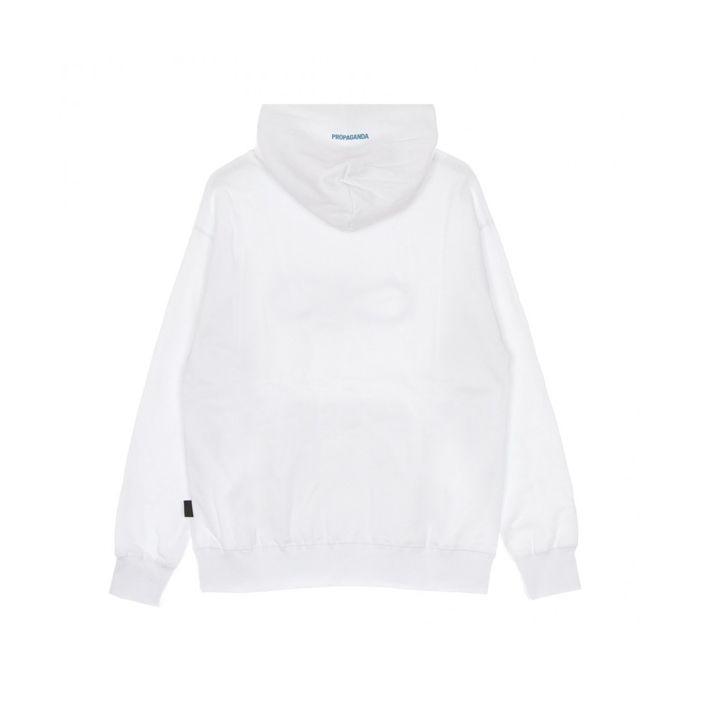 felpa cappuccio uomo logo water hoodie WHITE