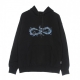 felpa cappuccio uomo logo water hoodie BLACK