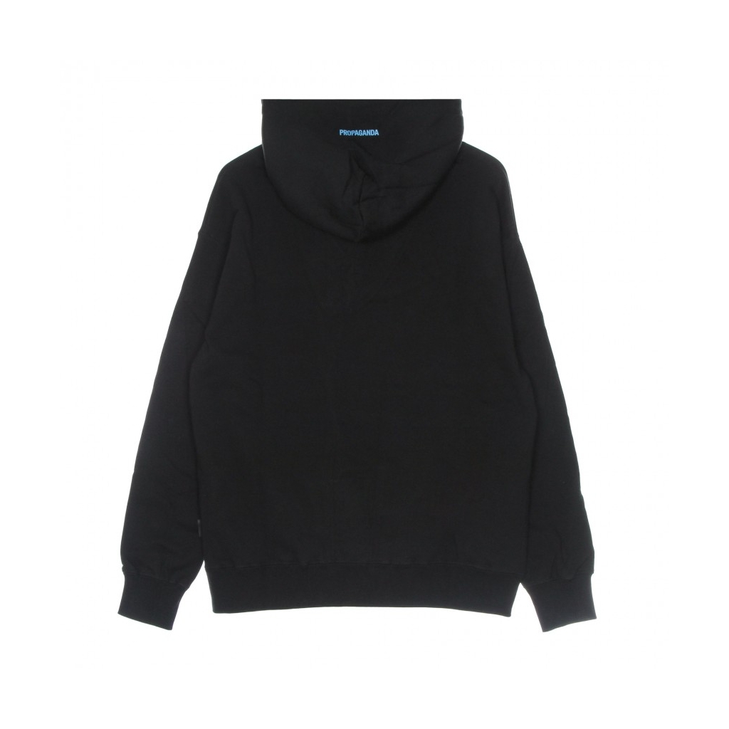 felpa cappuccio uomo logo water hoodie BLACK