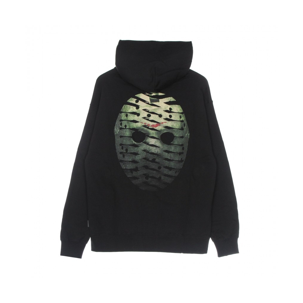 felpa cappuccio uomo ribs icon mask hoodie BLACK