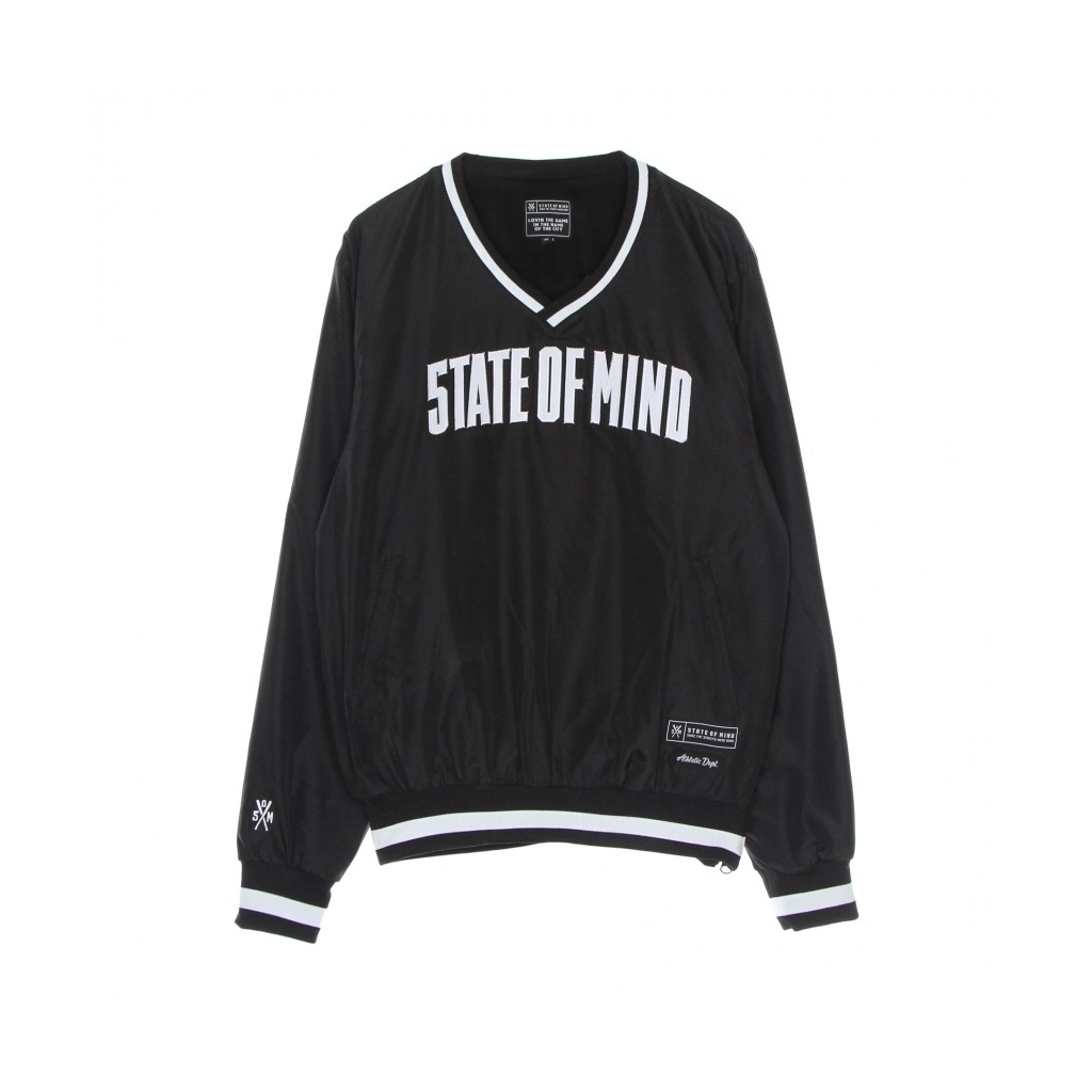 felpa college uomo campus fleece crewneck BLACK