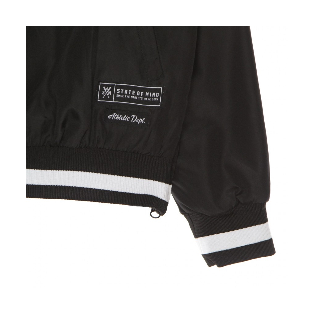 felpa college uomo campus fleece crewneck BLACK