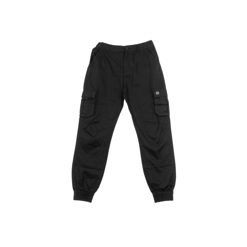 pantalone lungo uomo cargo ripstop BLACK