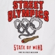 felpa cappuccio uomo street olympics hoodie WHITE