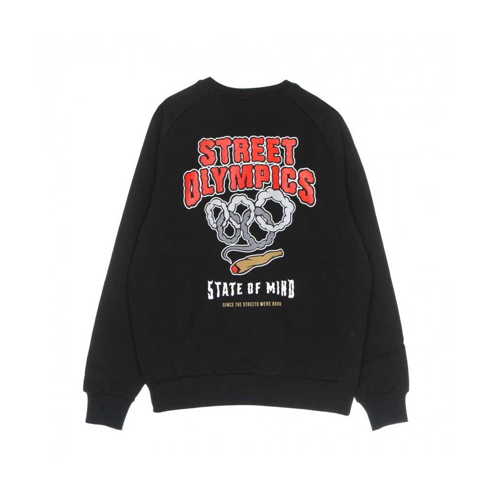 felpa girocollo uomo street olympics crewneck BLACK