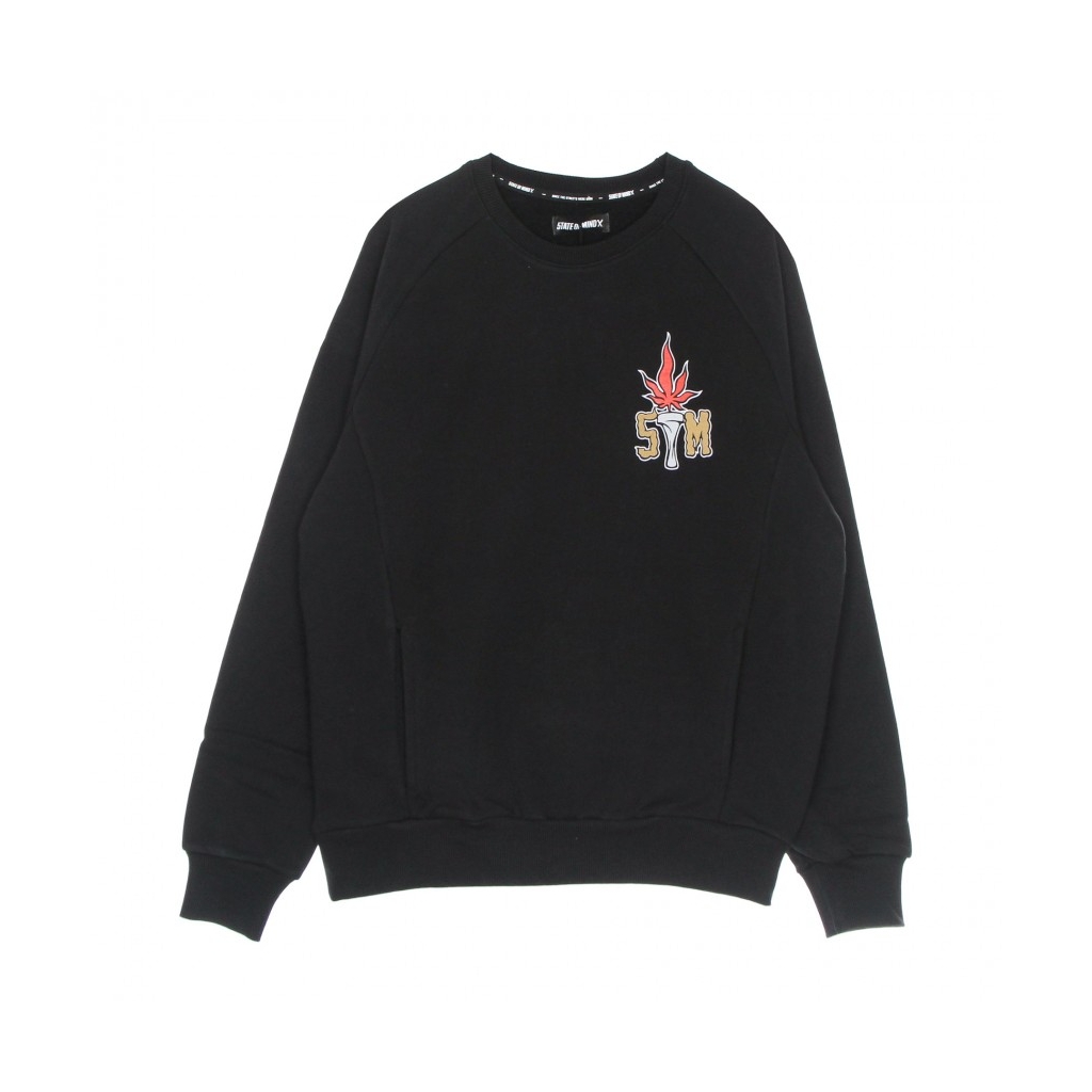 felpa girocollo uomo street olympics crewneck BLACK