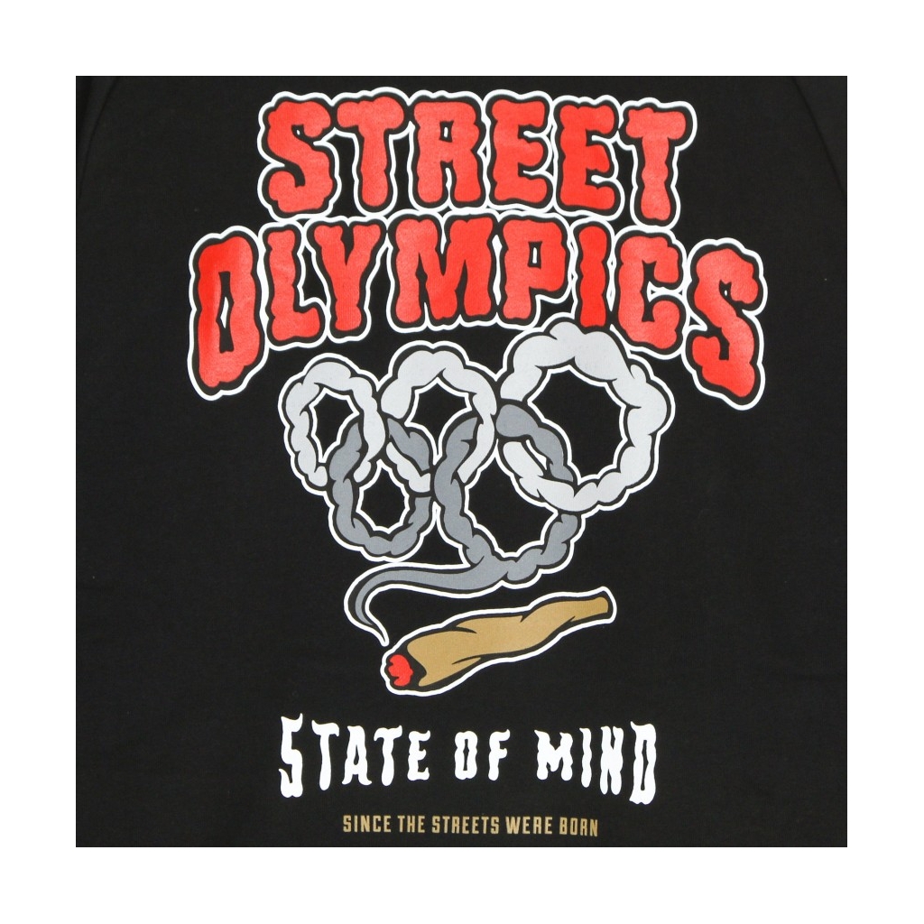 felpa girocollo uomo street olympics crewneck BLACK