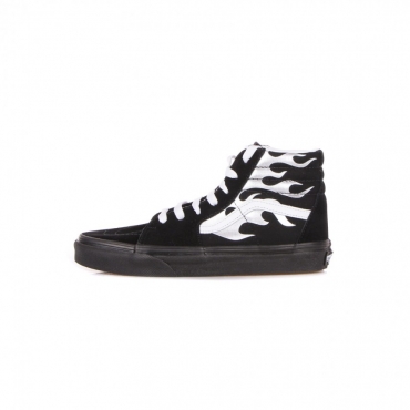 scarpa alta bambino sk8-hi metallic flame BLACK/SILVER