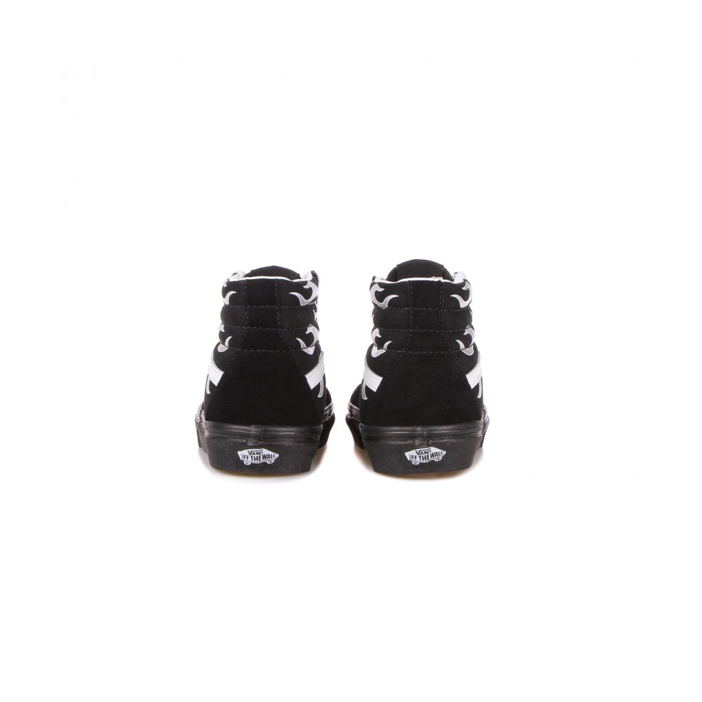 scarpa alta bambino sk8-hi metallic flame BLACK/SILVER