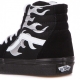 scarpa alta bambino sk8-hi metallic flame BLACK/SILVER