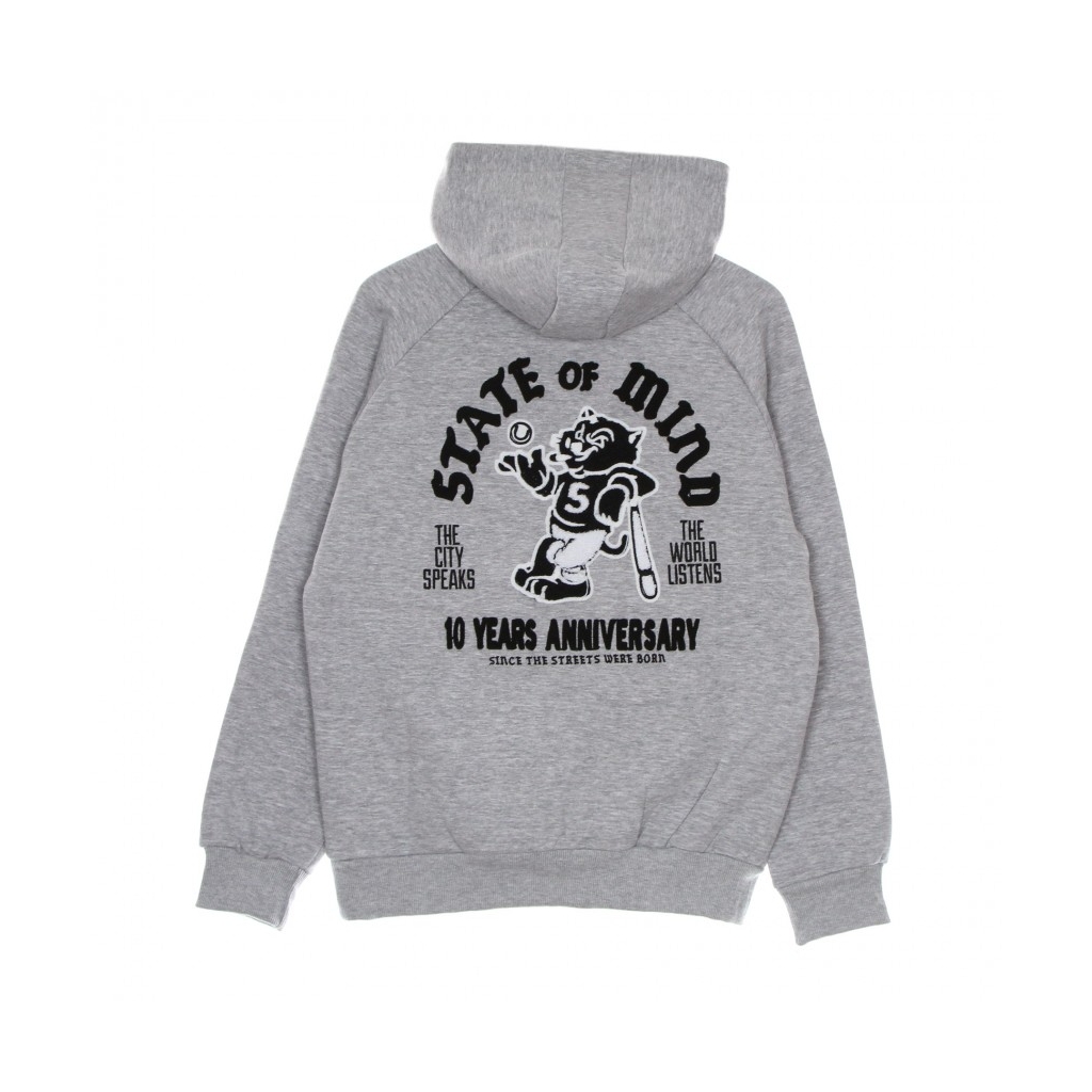 felpa cappuccio uomo ten years anniversary hoodie GREY MELANGE