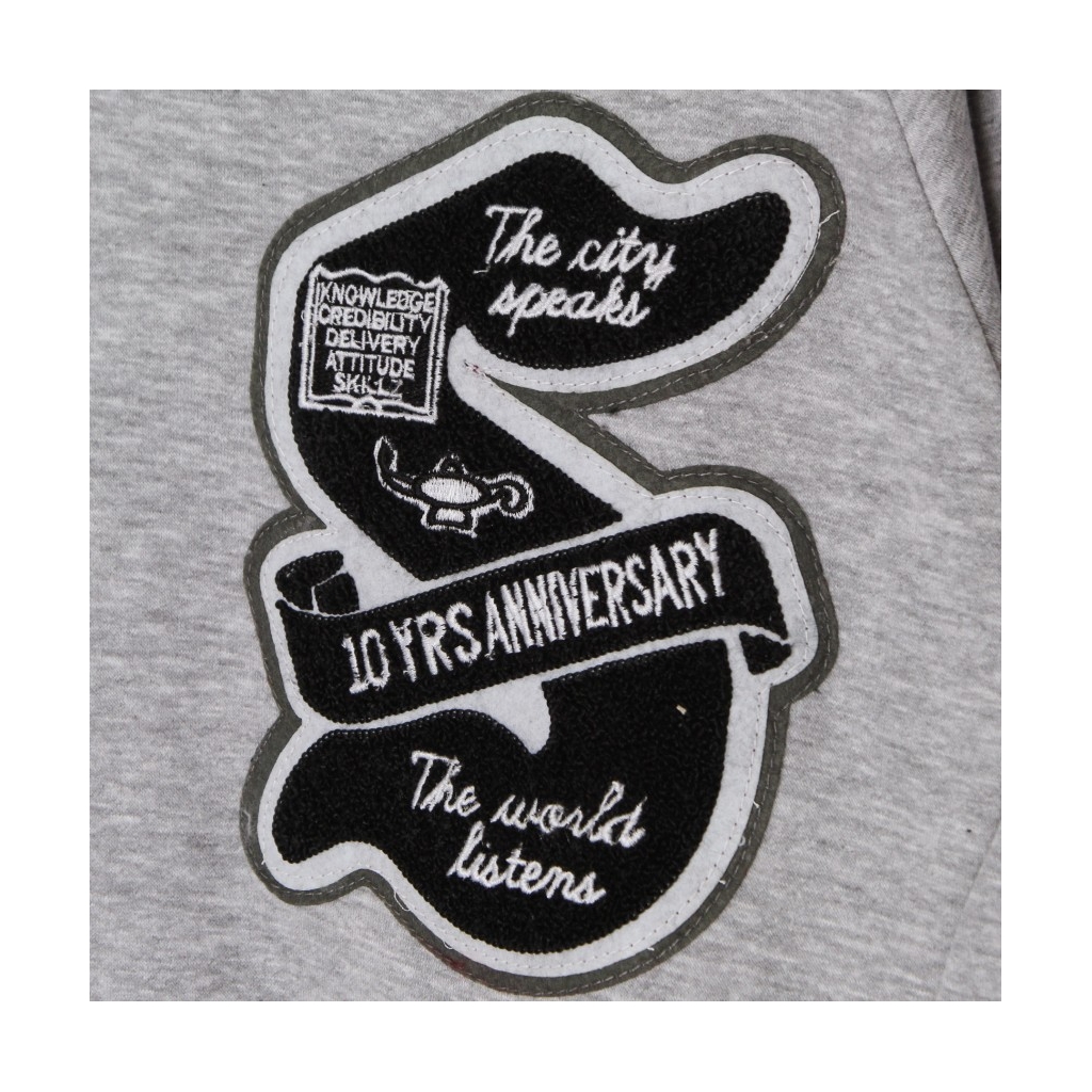 felpa cappuccio uomo ten years anniversary hoodie GREY MELANGE