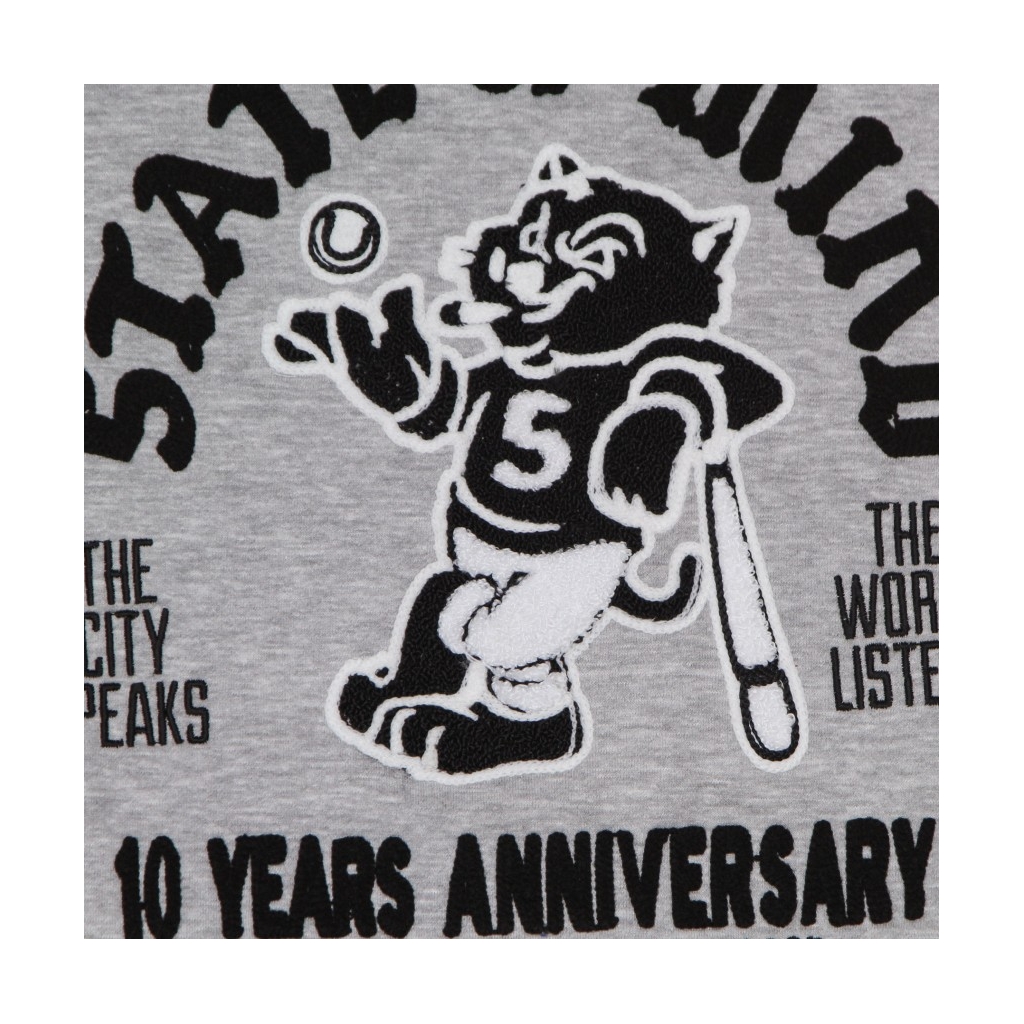 felpa cappuccio uomo ten years anniversary hoodie GREY MELANGE