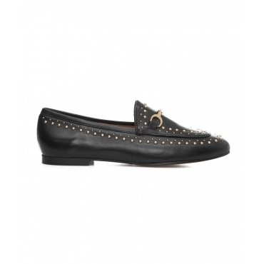 Loafers con borchie nero