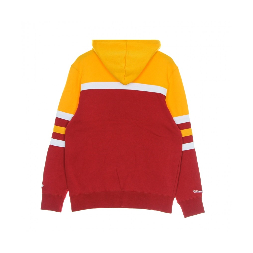 felpa cappuccio uomo nfl head coach hoody kanchi GOLD/RED