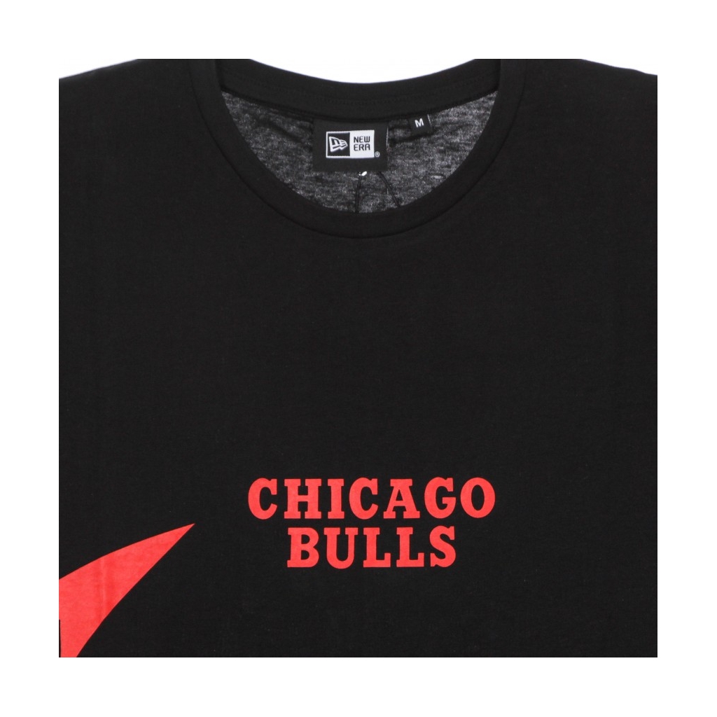 T-shirt nera con logo Chicago bulls