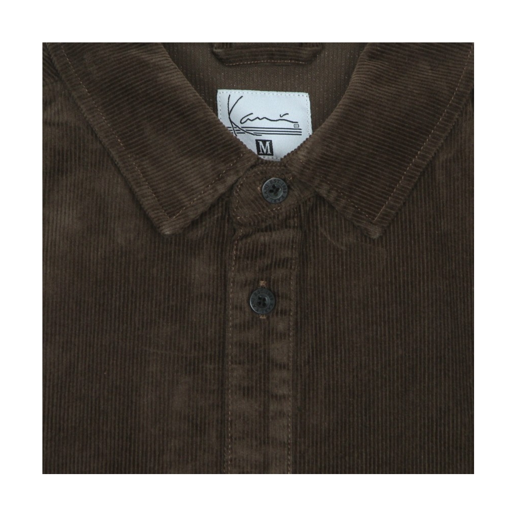 camicia manica lunga uomo chest signature corduroy shirt BROWN