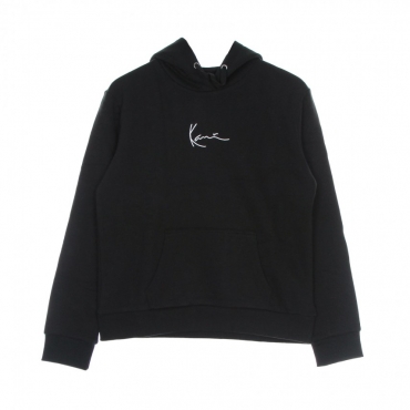 felpa cappuccio donna small signature hoodie BLACK