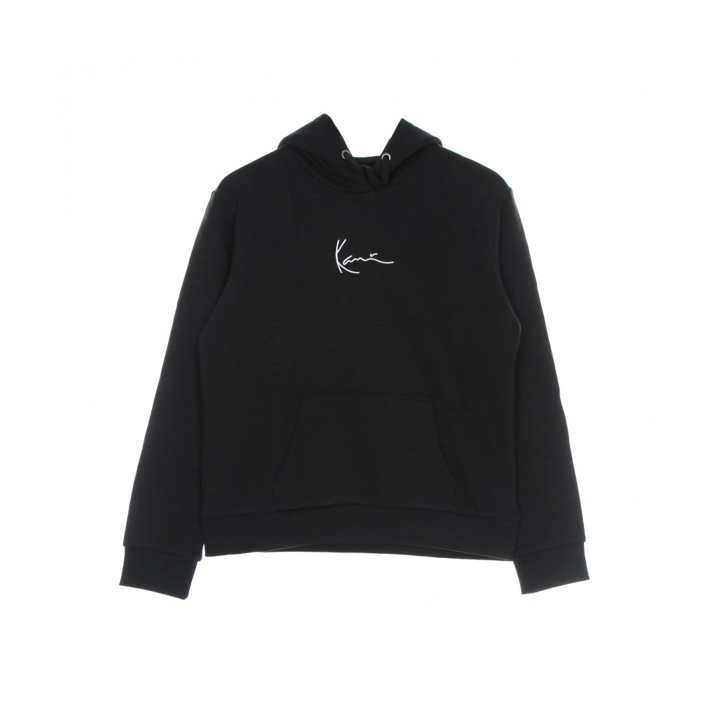 felpa cappuccio donna small signature hoodie BLACK