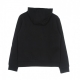 felpa cappuccio donna small signature hoodie BLACK