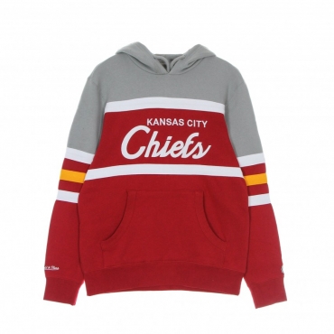 felpa cappuccio uomo nfl head coach hoody kanchi GREY/RED