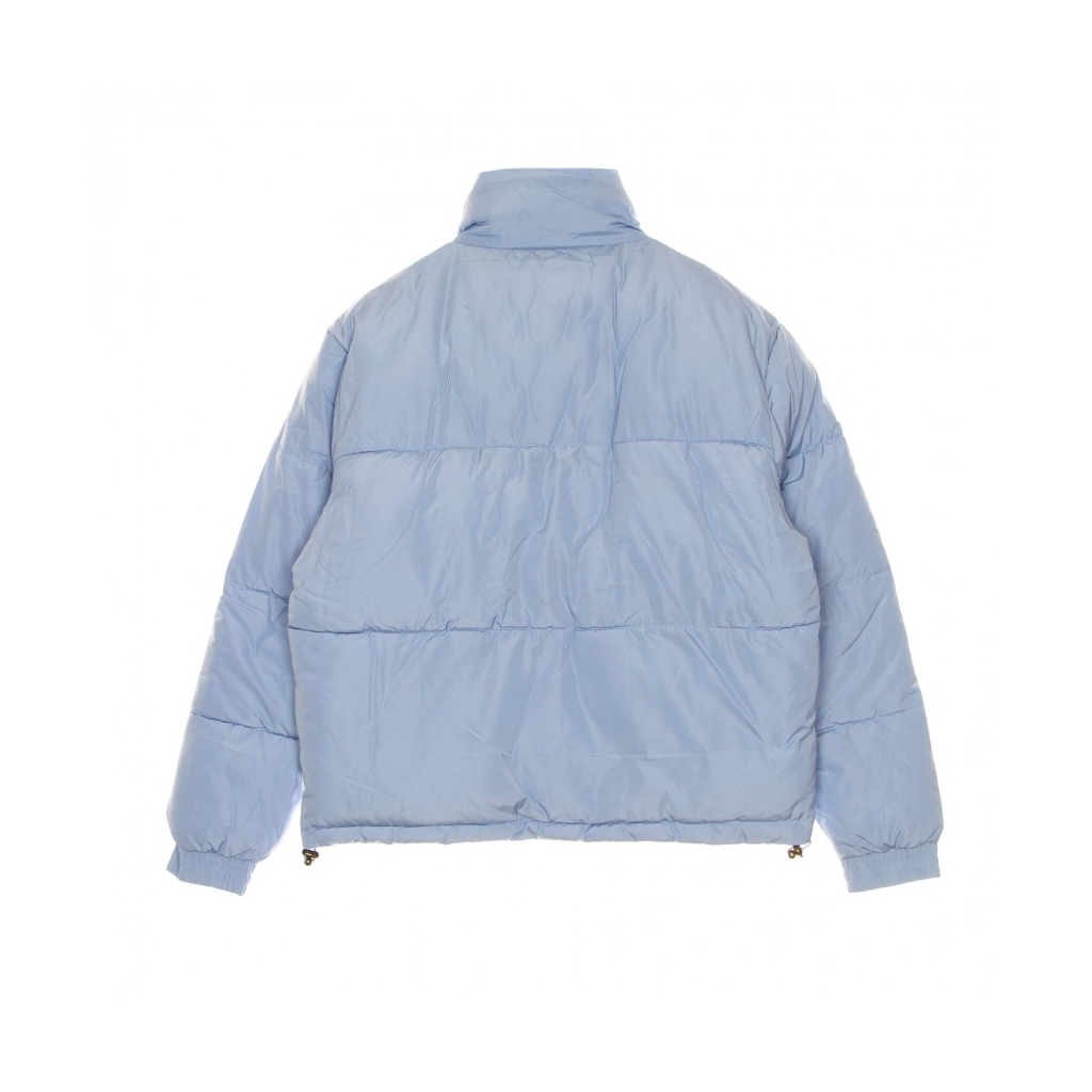 piumino donna retro reversible puffer jacket LIGHT BLUE/BROWN