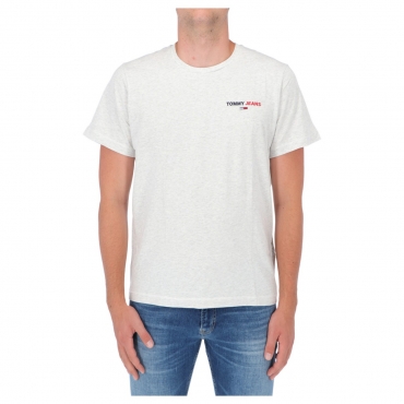 Tshirt Tommy Hilfiger Jeans Uomo Tjm Chest Crop Tee PJ4 SILVER GREY